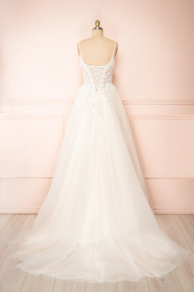 Sarienne Sparkly A-Line Bridal Tulle Dress | Boudoir 1861 back view
