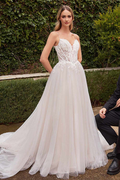 Sarienne Sparkly A-Line Bridal Tulle Dress | Boudoir 1861 modle front