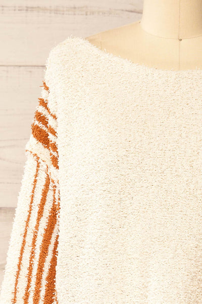 Sarlat Fuzzy Knit Striped Sweater | La petite garçonne front