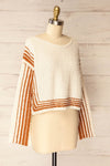 Sarlat Fuzzy Knit Striped Sweater | La petite garçonne side view
