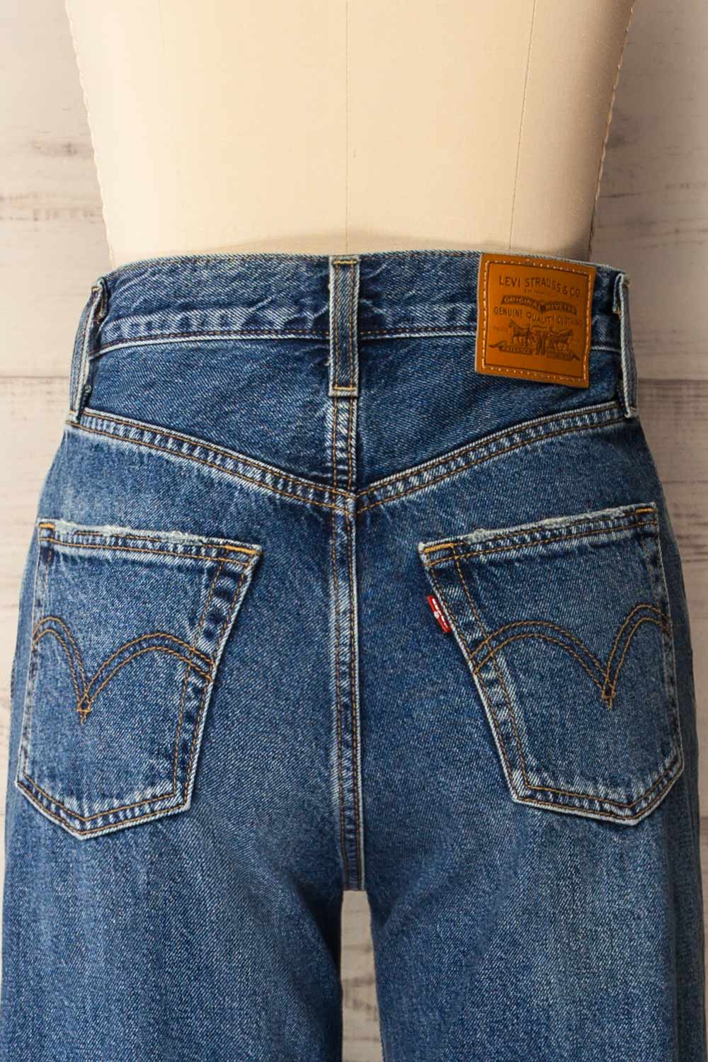 Sarzana High Rise Blue Denim Pants | La petite garçonne back