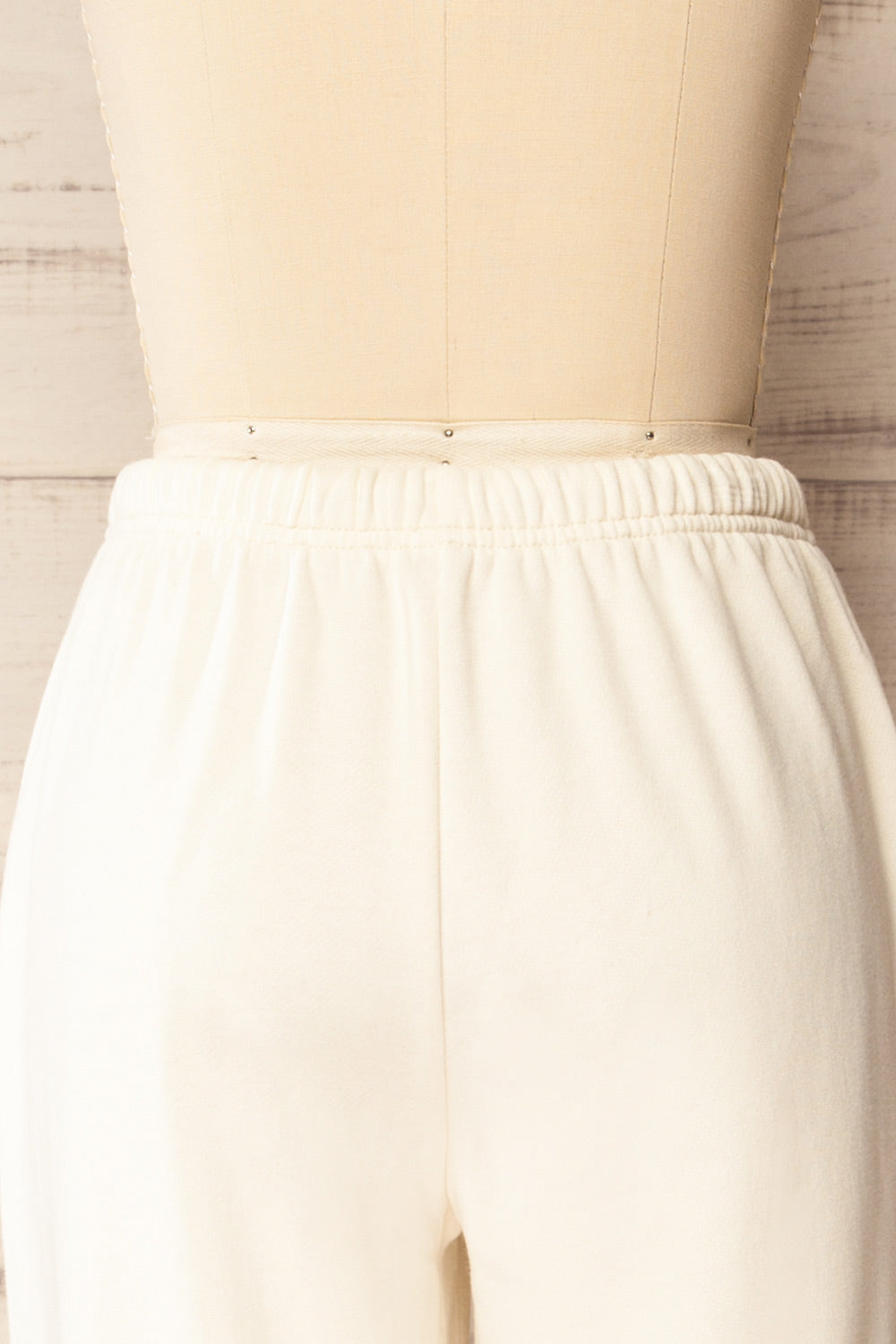 Satara White Wide Leg Jogger Pants | La petite garçonne back