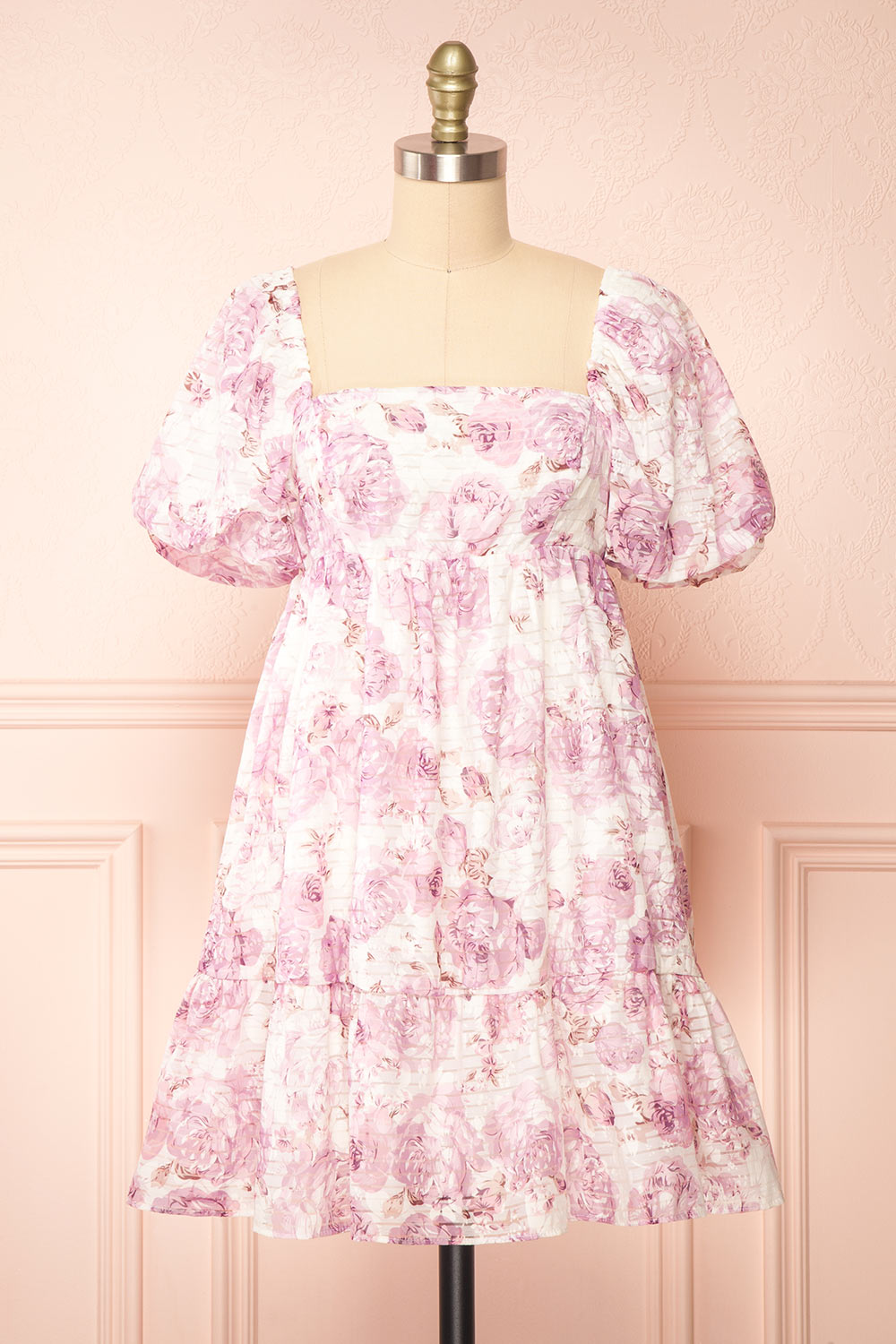 Satenn Short Floral Babydoll Dress | Boutique 1861 front view