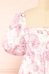 Satenn Short Floral Babydoll Dress | Boutique 1861 front close-up