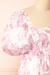 Satenn Short Floral Babydoll Dress | Boutique 1861 side close-up