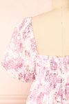 Satenn Short Floral Babydoll Dress | Boutique 1861 back close-up