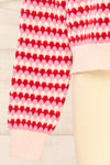 Saumur Pink & Red Patterned Knit Sweater | La petite garçonne bottom
