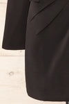 Savila Black Asymmetrical Blazer Dress | La petite garçonne bottom view