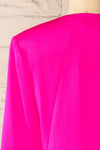 Savila Fuchsia Asymmetrical Blazer Dress | La petite garçonne back close-up