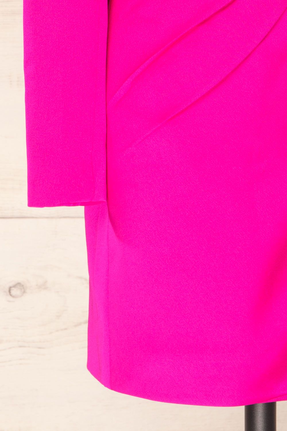 Savila Fuchsia Asymmetrical Blazer Dress | La petite garçonne bottom close-up