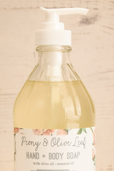 Peony & Olive Leaf Liquid Hand + Body Soap | Maison garçonne detail