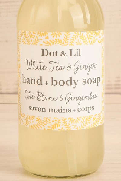 White Tea & Ginger Liquid Hand + Body Soap | Maison garçonne close-up