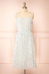 Sawol Floral Midi Dress w/ Pleated Skirt | Boutique 1861 front view