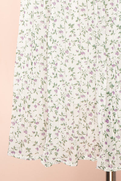 Sawol Floral Midi Dress w/ Pleated Skirt | Boutique 1861  bottom