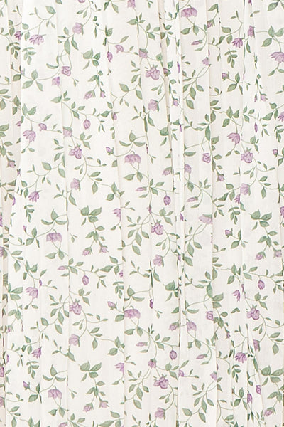 Sawol Floral Midi Dress w/ Pleated Skirt | Boutique 1861  fabric