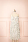 Sawol Mini Floral Midi Dress w/ Pleated Skirt | Boutique 1861 back view
