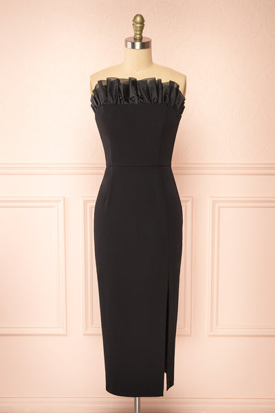 Scarabella Strapless Black Midi Dress | Boutique 1861 front view