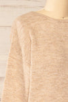 Scopello Beige Soft Knit Sweater w/ Open Back | La petite garçonne side close-up