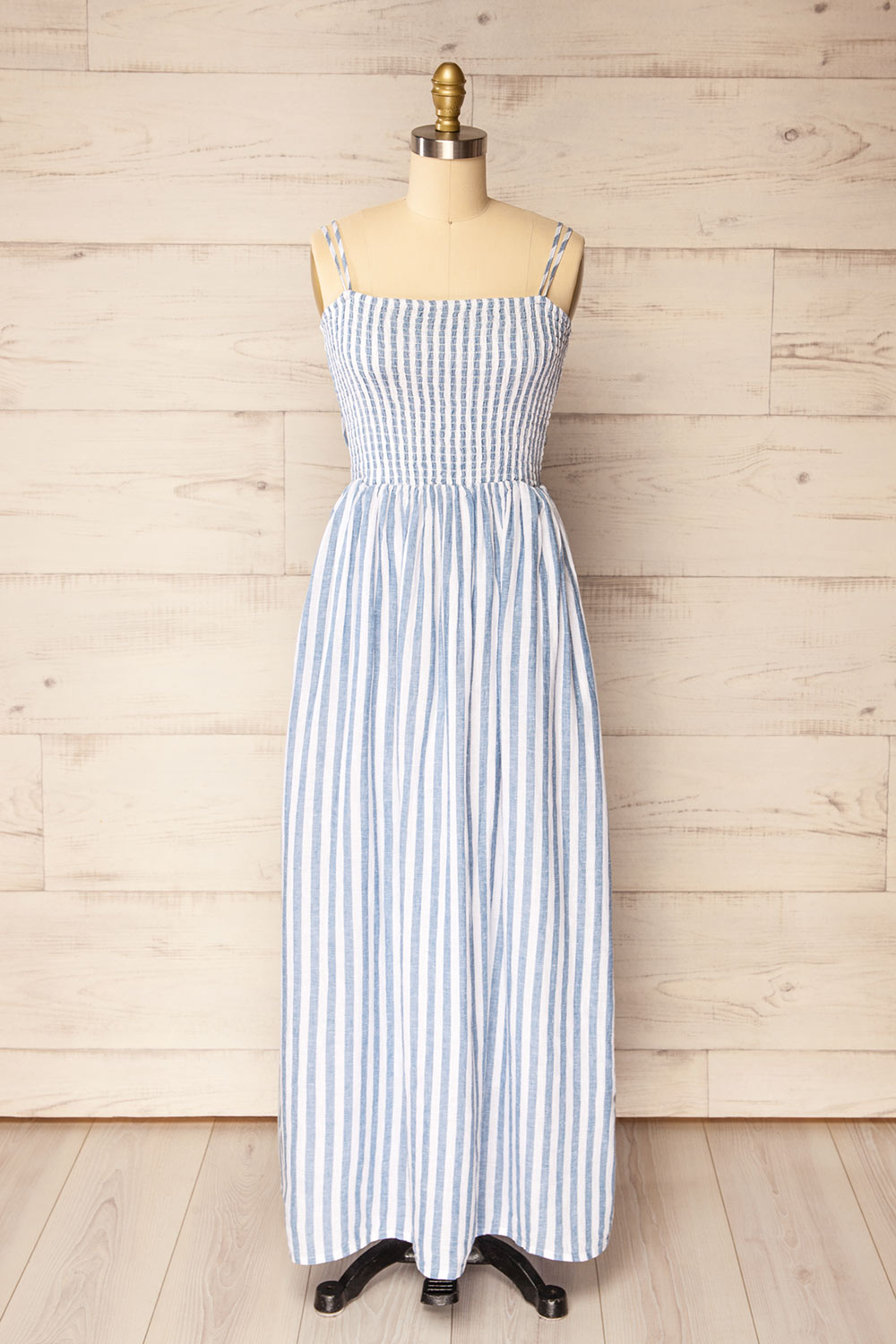 Sedona Long Striped Dress with Pockets | La petite garçonne front view