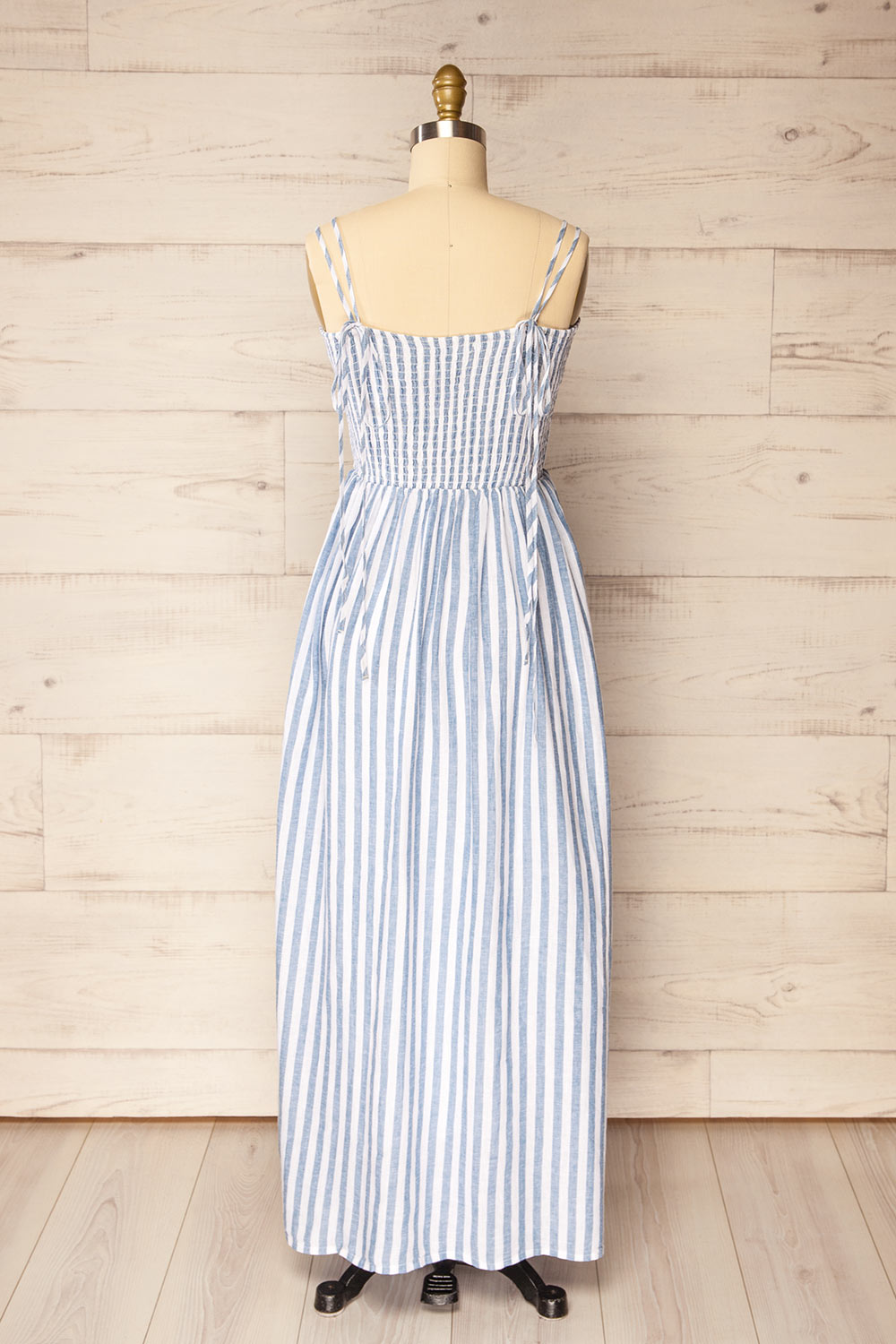 Sedona Long Striped Dress with Pockets | La petite garçonne back view
