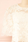 Selah Beige Lace Top | Boutique 1861 front close-up