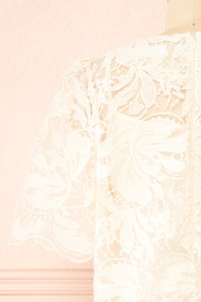 Selah Beige Lace Top | Boutique 1861 back close-up