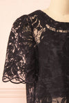 Selah Black Lace Top w/ Cropped Camisole | Boutique 1861 side close-up