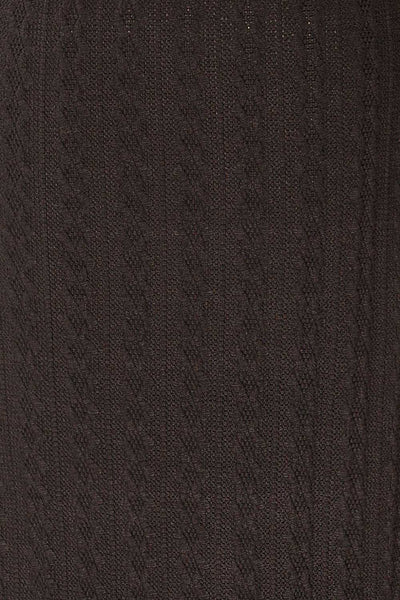 Selana Black Knit Maxi Dress w/ Back Slit | La petite garçonne fabric