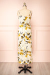 Selvi Ivory Floral Cowl Neck Midi Dress | Boutique 1861 back view