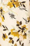 Selvi Ivory Floral Cowl Neck Midi Dress | Boutique 1861 fabric