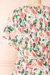 Senna Floral Midi Dress w/ Ruched Bust | Boutique 1861 back close-up