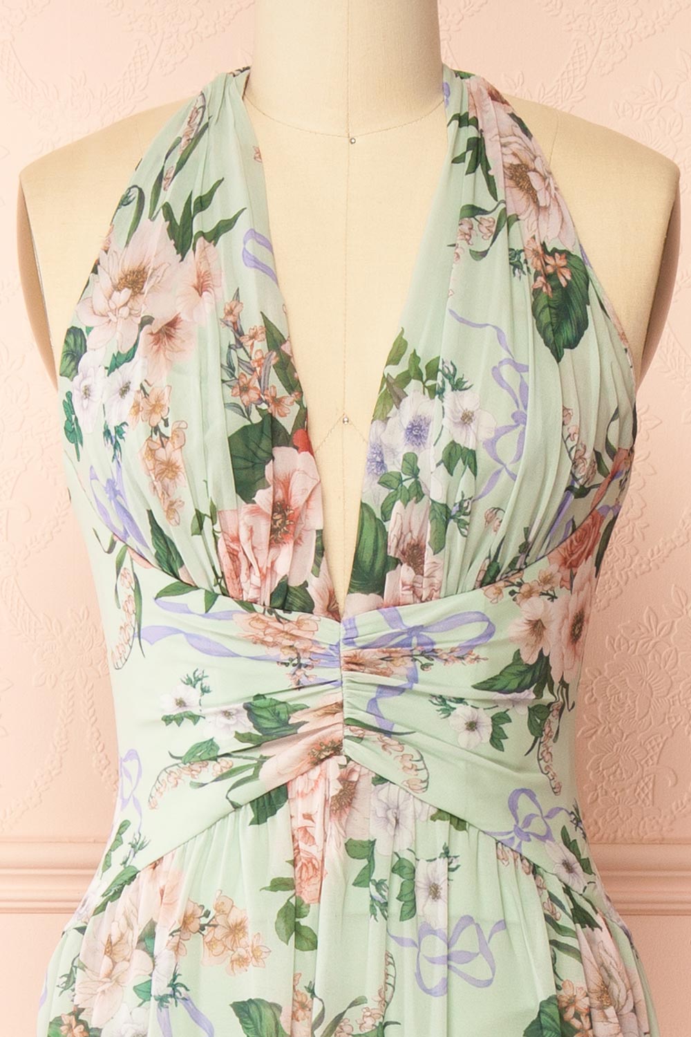 Seojun Maxi Floral Halter Dress | Boutique 1861 front