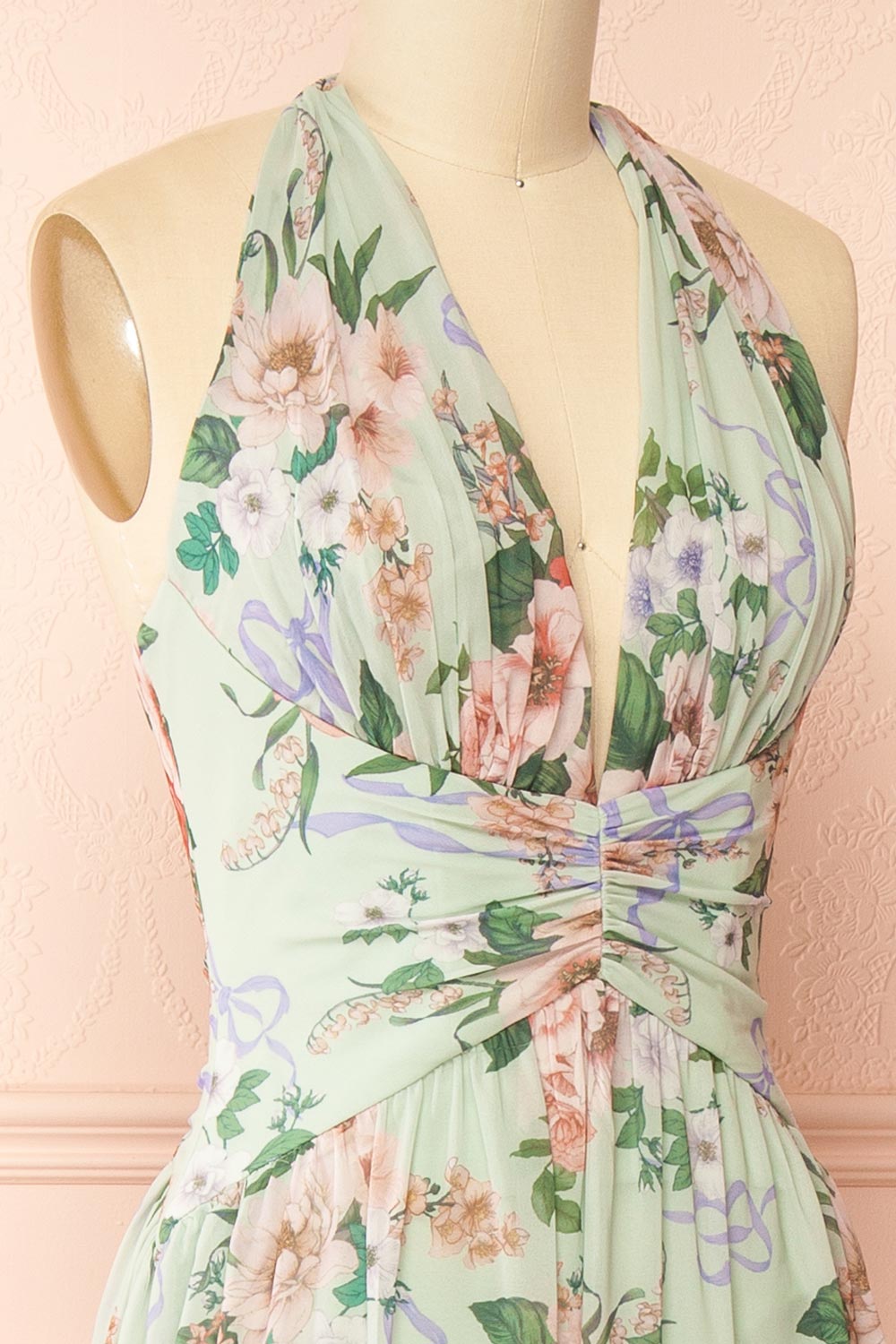 Seojun Maxi Floral Halter Dress | Boutique 1861 side 