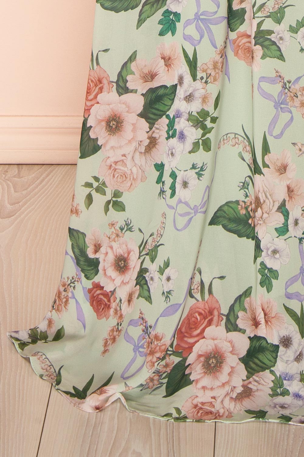 Seojun Maxi Floral Halter Dress | Boutique 1861 botom