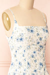 Seraphine Corset Midi Floral Dress | Boutique 1861 side close-up