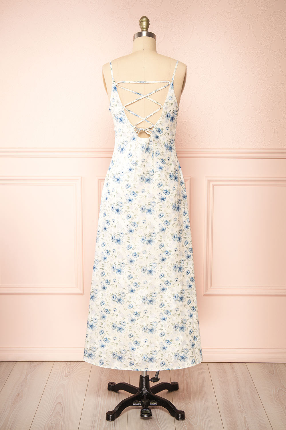 Seraphine Corset Midi Floral Dress | Boutique 1861 back view