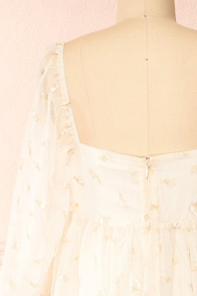 Serenella Maxi Floral Babydoll Dress | Boutique 1861 back close-up