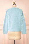 Serianna Fuzzy Button-Up Blue Cardigan | Boutique 1861 back view