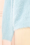 Serianna Fuzzy Button-Up Blue Cardigan | Boutique 1861 bottom
