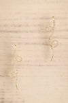 Serpentis Gold-Plated Crystal Snake Earrings | La petite garçonne close-up