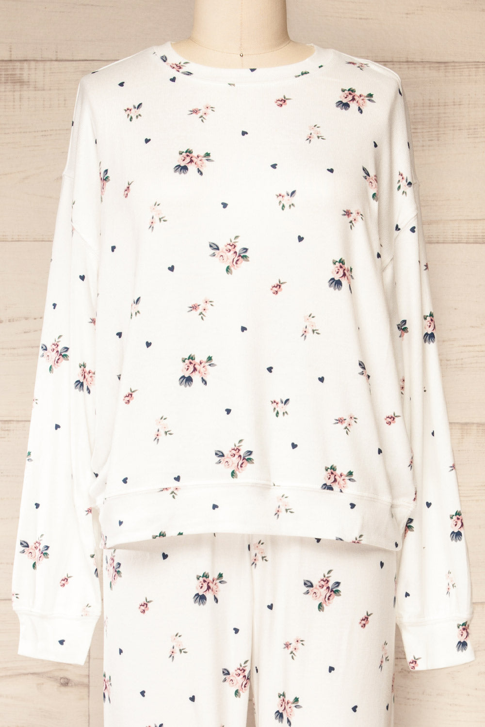 Set Brantford Floral White Loungewear Set | La petite garçonne top