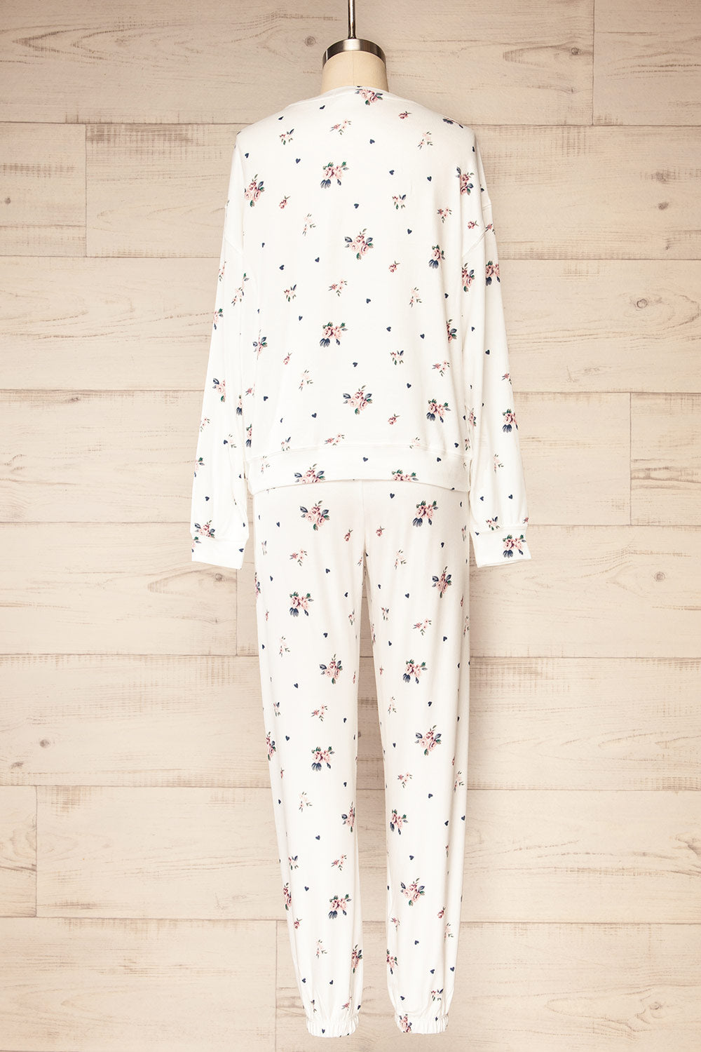 Set Brantford Floral White Loungewear Set | La petite garçonne back view