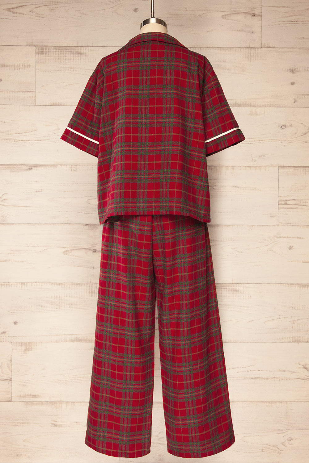 Set Lyla Red Plaid Pyjama Set | La petite garçonne  back view