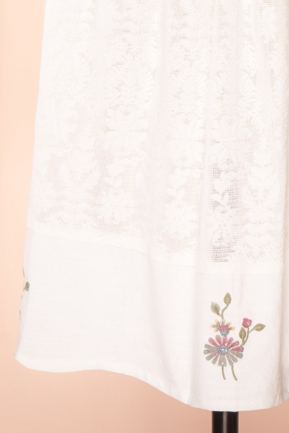 Sevyn White Floral Embroidered Lace Apron by April Cornell | Boutique 1861 bottom