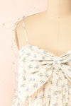 Soyeon Mini Floral Babydoll Dress w/ Bow in Front | Boutique 1861 front