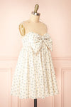Soyeon Mini Floral Babydoll Dress w/ Bow in Front | Boutique 1861 side view
