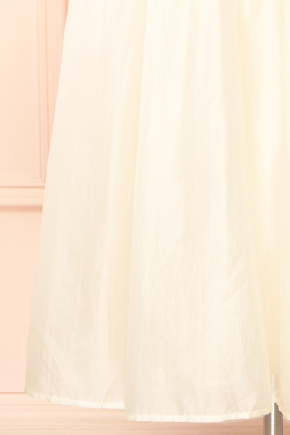 Shania Ivory Sleeveless Midi Dress with Textured Details | Boudoir 1861 bottom
