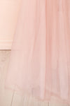 Shatta Pink Maxi Dress w/ Sequins and Tulle | Boutique 1861 bottom close-up