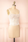 Sheila White Lingerie Style Lace Top | Boutique 1861 side view