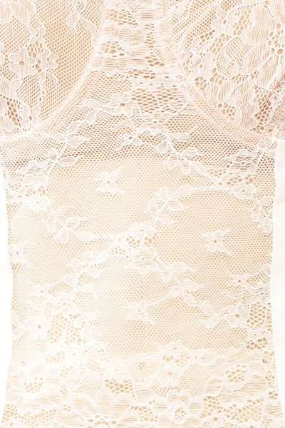 Sheila White Lingerie Style Lace Top | Boutique 1861 fabric